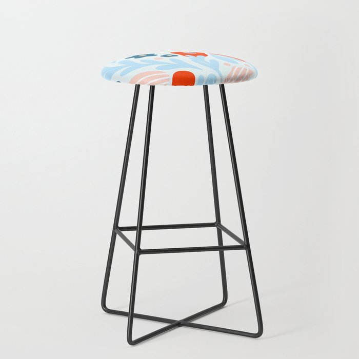 Red flowers Stool Gallery Image 1