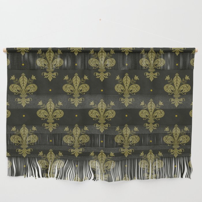 Fleur De Lis In Rich Green Wall Hanging Gallery Image 1