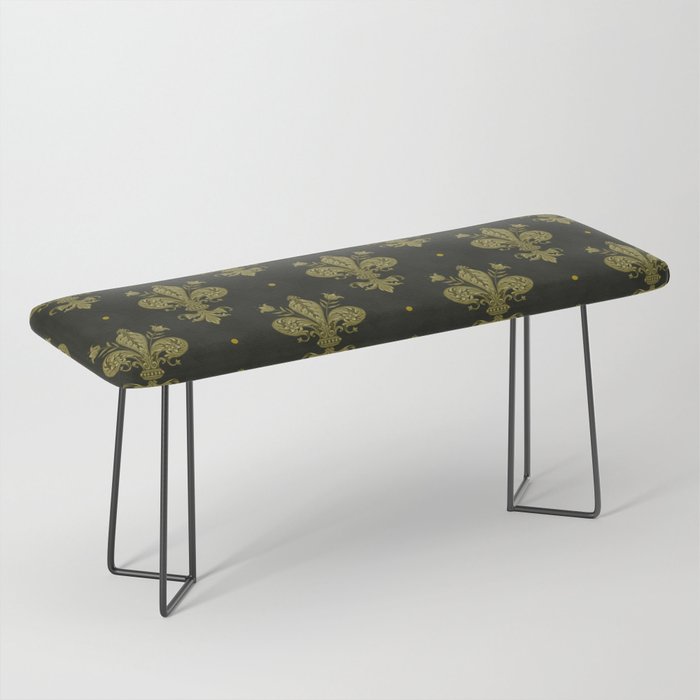 Fleur De Lis In Rich Green Bench Gallery Image 1
