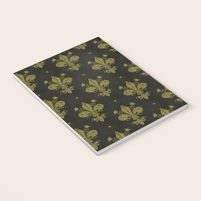 Fleur De Lis In Rich Green Notebook Gallery Image 3