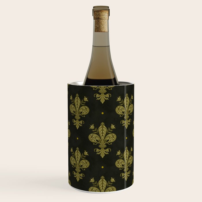 Fleur De Lis In Rich Green Wine Chiller Gallery Image 3
