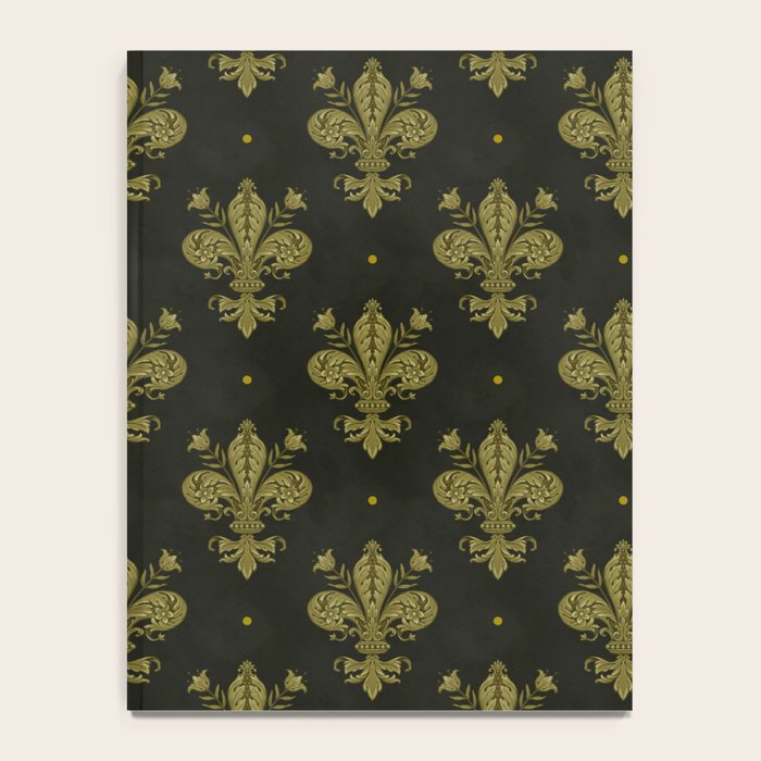 Fleur De Lis In Rich Green Notebook Gallery Image 4