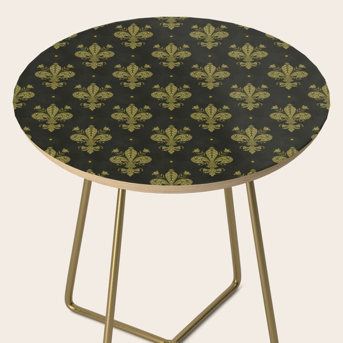 Fleur De Lis In Rich Green Side Table Gallery Image 2