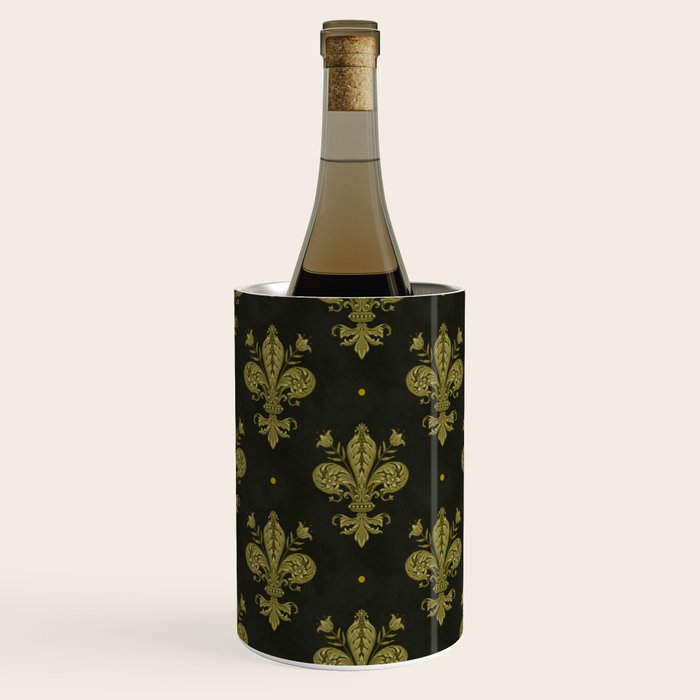 Fleur De Lis In Rich Green Wine Chiller Gallery Image 2