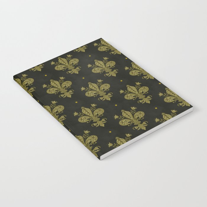 Fleur De Lis In Rich Green Notebook Gallery Image 2