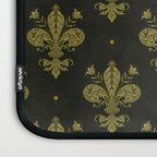 Fleur De Lis In Rich Green Laptop Sleeve Gallery Image 3
