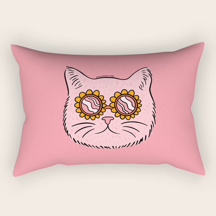 Groovy Cat Rectangular Pillow Gallery Image 2