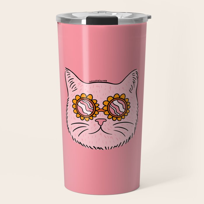 Groovy Cat Travel Mug Gallery Image 1