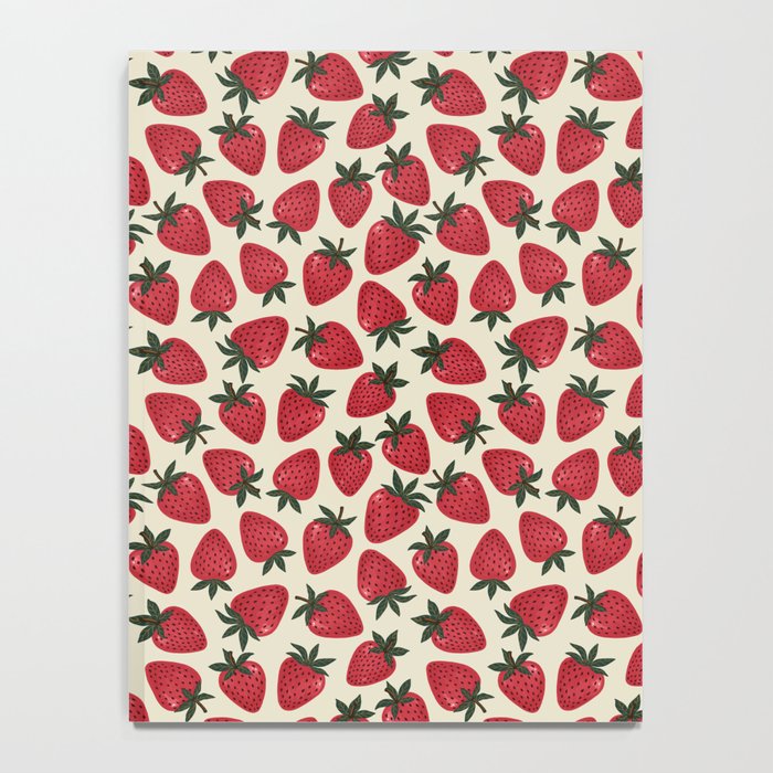 Hand Drawn Vintage Strawberry Pattern Notebook Gallery Image 4