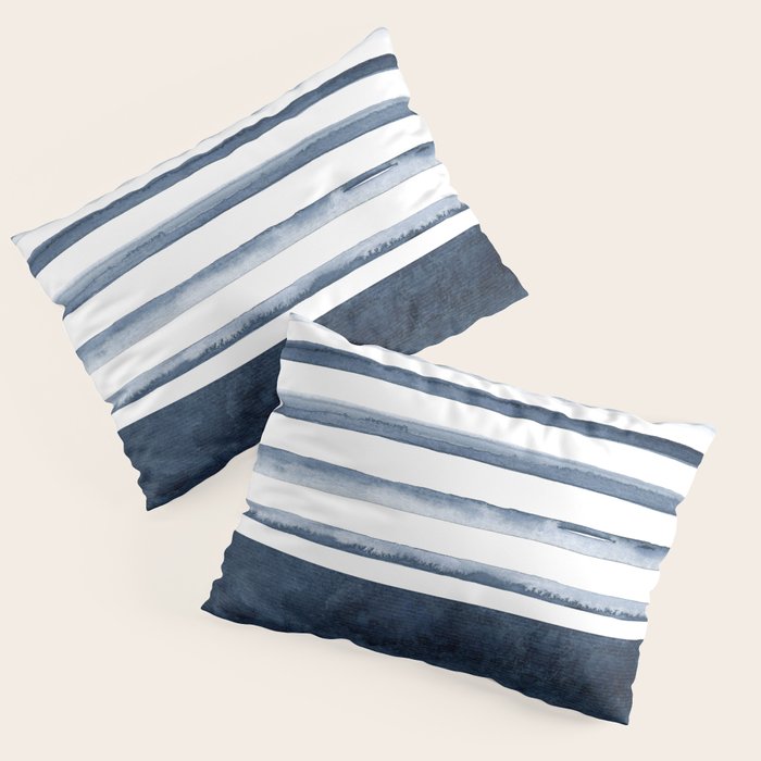 Stripes | Watercolor Pattern Pillow Sham Gallery Image 1