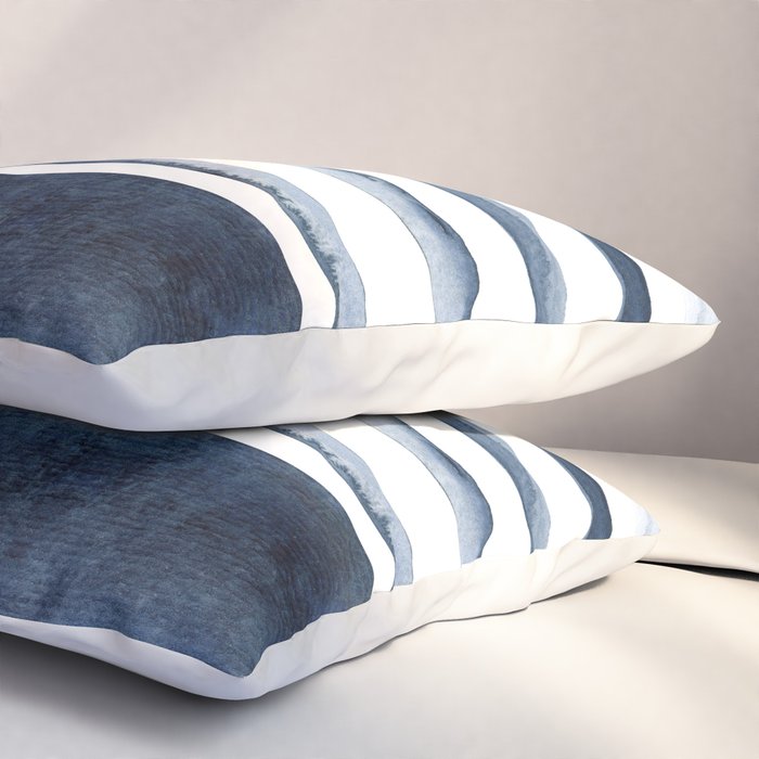 Stripes | Watercolor Pattern Pillow Sham Gallery Image 3