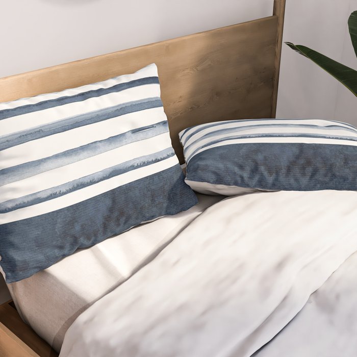Stripes | Watercolor Pattern Pillow Sham Gallery Image 2