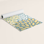 Modern Floral Yellow And Teal  Yoga Mat Gallery Image 2