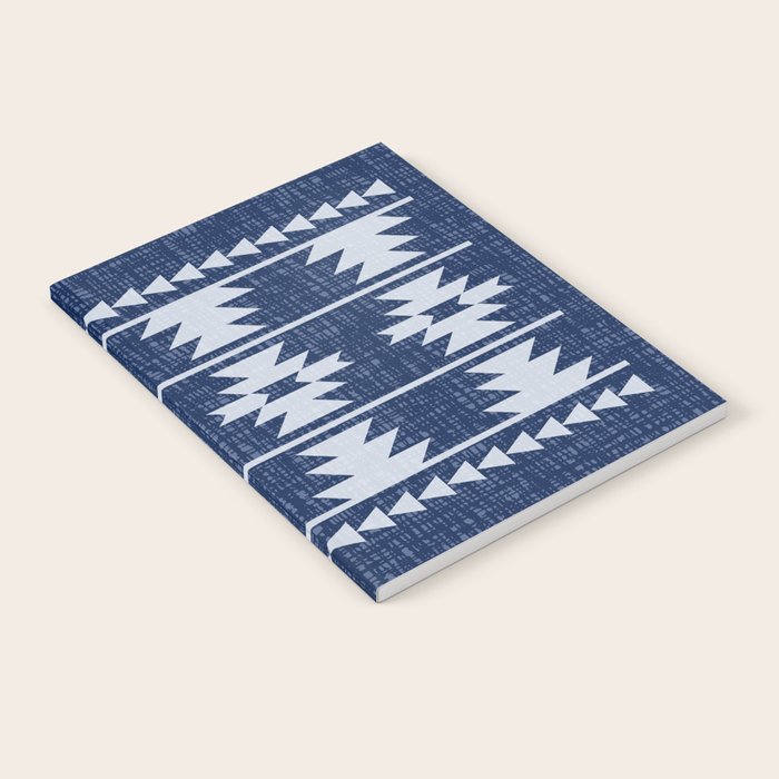 Southwestern Pattern 128 Indigo Blue Notebook Gallery Image 2