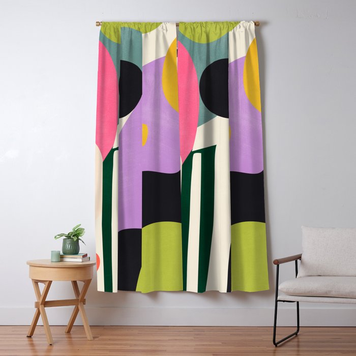 Modern Abstract Art 83 Window Curtain Gallery Image 1