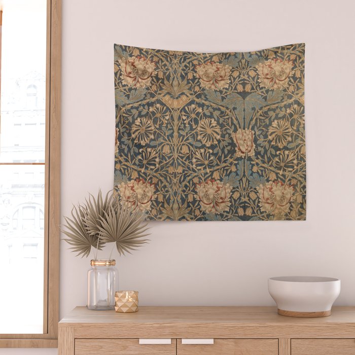 Honeysuckle by William Morris 1876 Antique Vintage Victorian Jugendstil Art Nouveau Retro Pattern Wall Tapestry Gallery Image 2