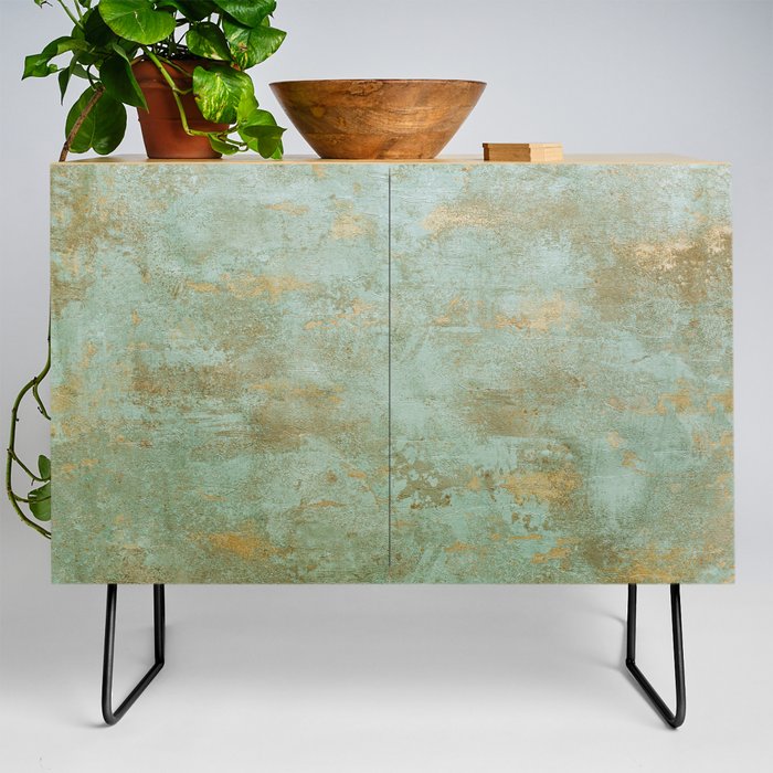 Metallic Effects Oxidized Copper Verdigris Industrial Rustic Credenza Gallery Image 2