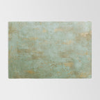 Metallic Effects Oxidized Copper Verdigris Industrial Rustic Rug Gallery Image 2