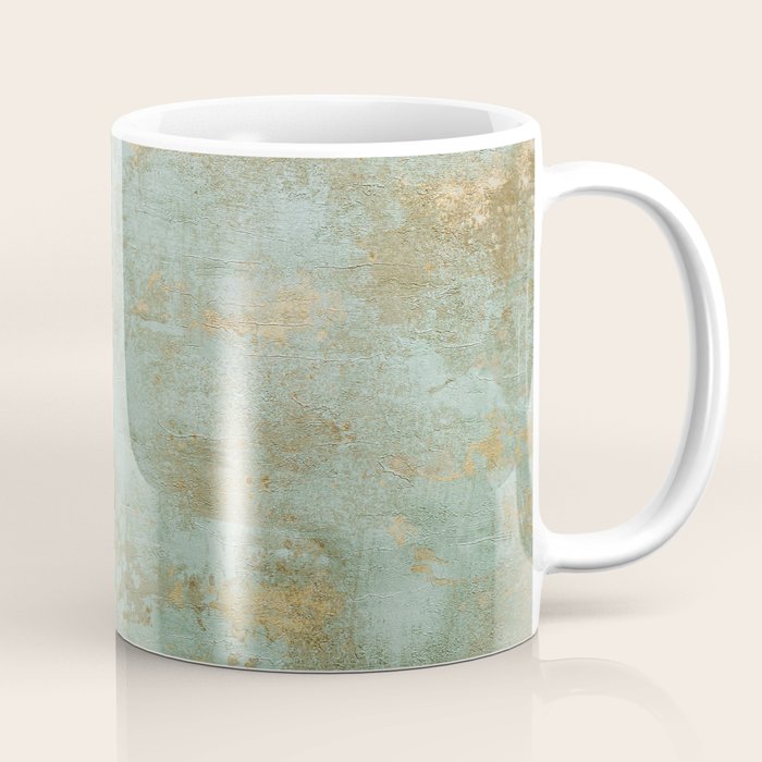 Metallic Effects Oxidized Copper Verdigris Industrial Rustic Coffee Mug
