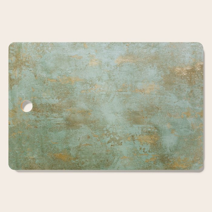 Metallic Effects Oxidized Copper Verdigris Industrial Rustic Cutting Board Gallery Image 1