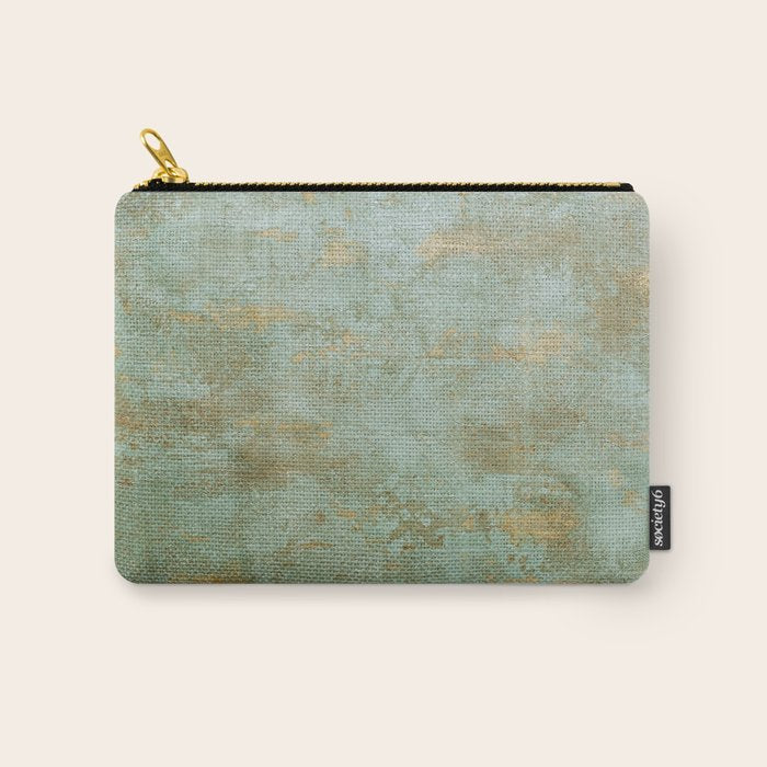 Metallic Effects Oxidized Copper Verdigris Industrial Rustic Carry All Pouch Gallery Image 1