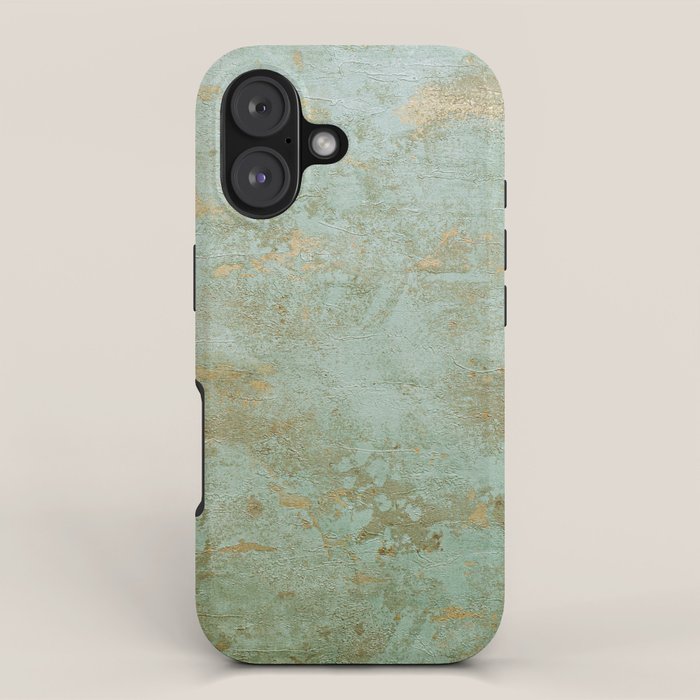Metallic Effects Oxidized Copper Verdigris Industrial Rustic iPhone Case Gallery Image 1