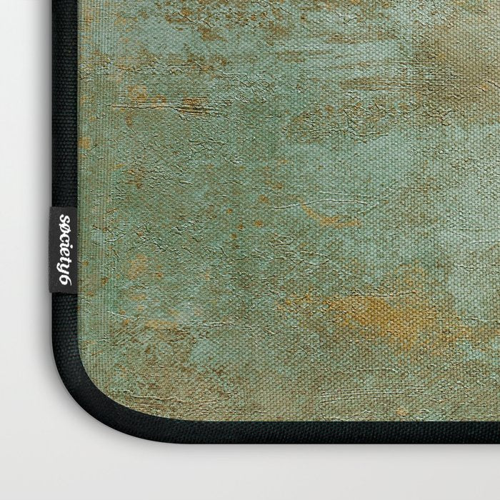 Metallic Effects Oxidized Copper Verdigris Industrial Rustic Laptop Sleeve Gallery Image 3