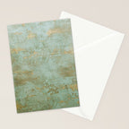 Metallic Effects Oxidized Copper Verdigris Industrial Rustic Stationery Card Gallery Image 2