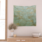 Metallic Effects Oxidized Copper Verdigris Industrial Rustic Wall Tapestry Gallery Image 2