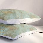Metallic Effects Oxidized Copper Verdigris Industrial Rustic Pillow Sham Gallery Image 3