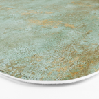Metallic Effects Oxidized Copper Verdigris Industrial Rustic Bath Mat Gallery Image 3