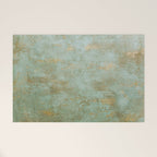 Metallic Effects Oxidized Copper Verdigris Industrial Rustic Welcome Mat Gallery Image 1