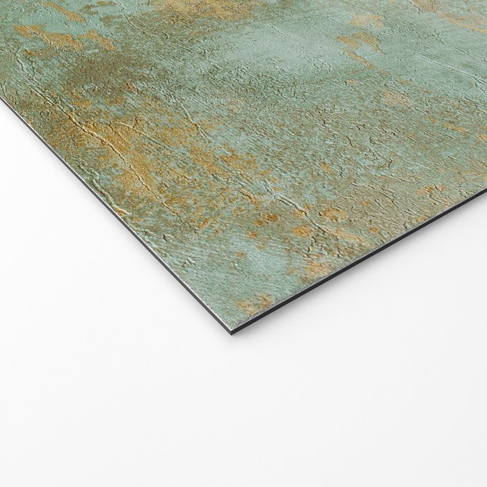 Metallic Effects Oxidized Copper Verdigris Industrial Rustic Welcome Mat Gallery Image 2