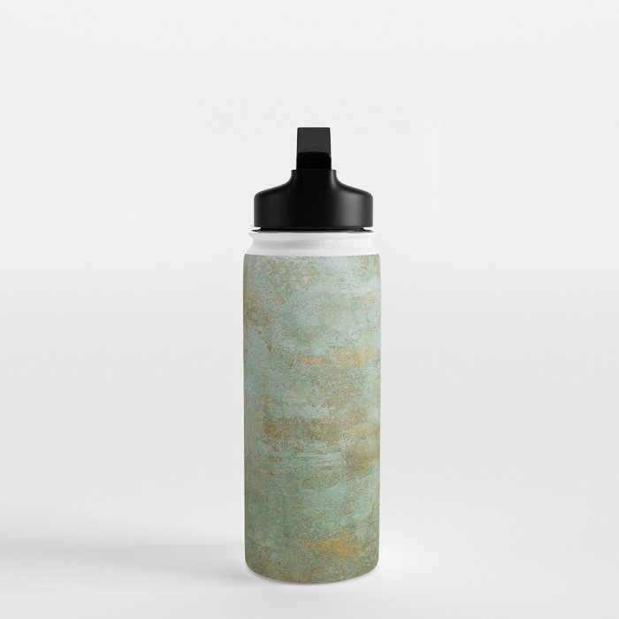 Metallic Effects Oxidized Copper Verdigris Industrial Rustic Water Bottle Gallery Image 3