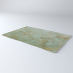 Metallic Effects Oxidized Copper Verdigris Industrial Rustic Rug Gallery Image 3