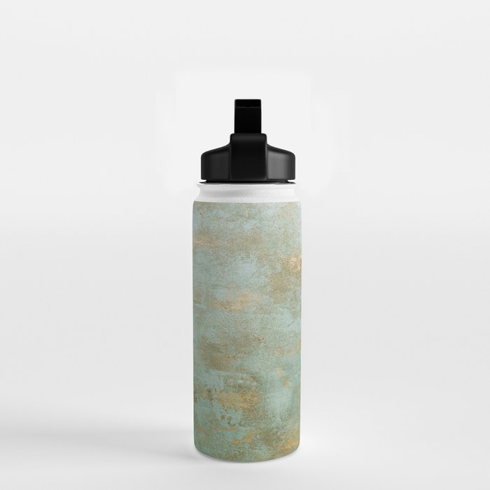 Metallic Effects Oxidized Copper Verdigris Industrial Rustic Water Bottle Gallery Image 2