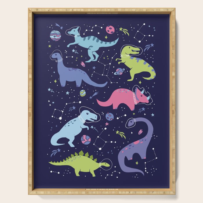 Dinosaurs in Space Serving Tray Gallery Image 1