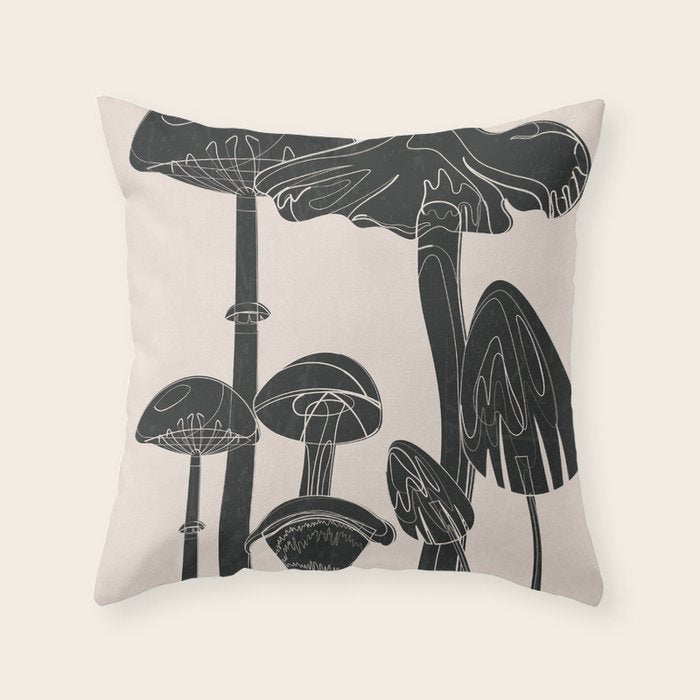 Abstract Mushrooms 12 Throw Pillow Gallery Image 6