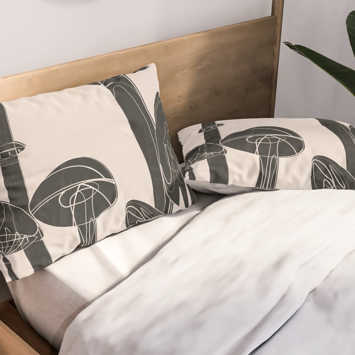 Abstract Mushrooms 12 Pillow Sham Gallery Image 2
