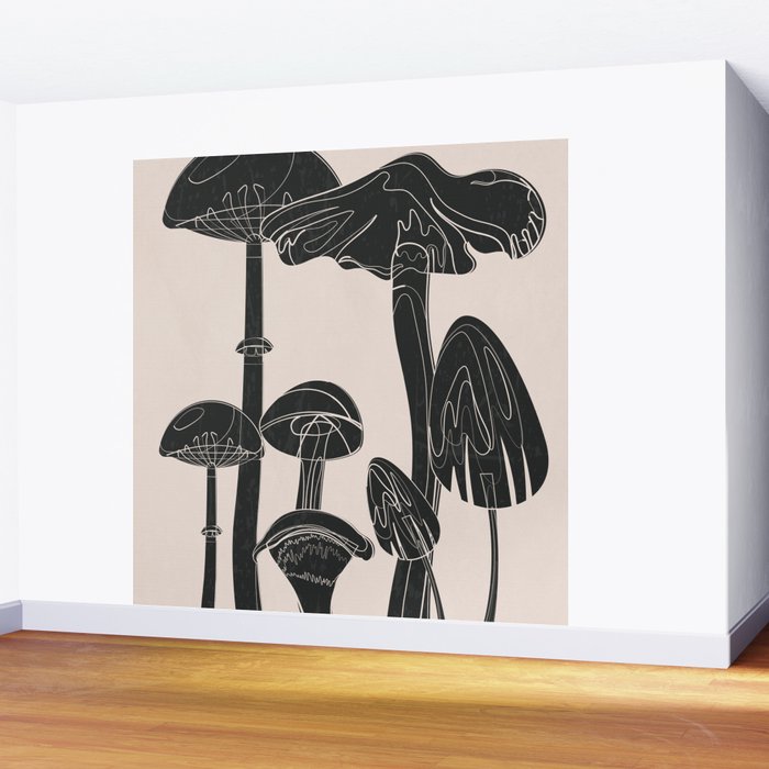 Abstract Mushrooms 12 Wall Mural Gallery Image 2