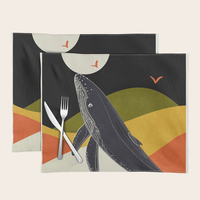 Abstract Whale 2 Placemat Gallery Image 1