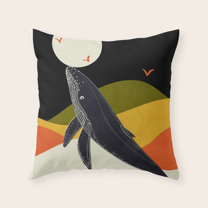Abstract Whale 2 Throw Pillow Gallery Image 6