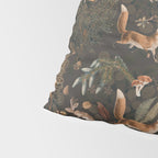 Fall Forest Impression With Wild Animals Moody Brown Pillow Sham Gallery Image 4