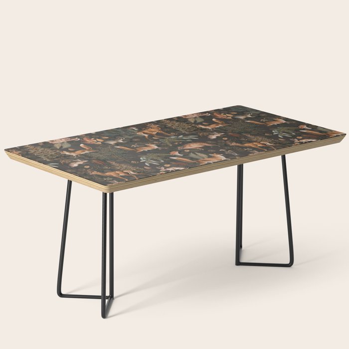 Fall Forest Impression With Wild Animals Moody Brown Coffee Table Gallery Image 1