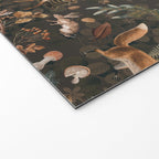 Fall Forest Impression With Wild Animals Moody Brown Welcome Mat Gallery Image 2
