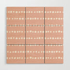 Spotted Mudcloth, Pink and White, Boho Prints Wood Wall Art Gallery Image 1