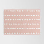 Spotted Mudcloth, Pink and White, Boho Prints Rug Gallery Image 2