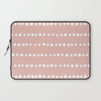 Spotted Mudcloth, Pink and White, Boho Prints Laptop Sleeve Gallery Image 1