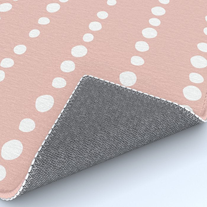 Spotted Mudcloth, Pink and White, Boho Prints Rug Gallery Image 4