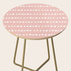 Spotted Mudcloth, Pink and White, Boho Prints Side Table Gallery Image 2